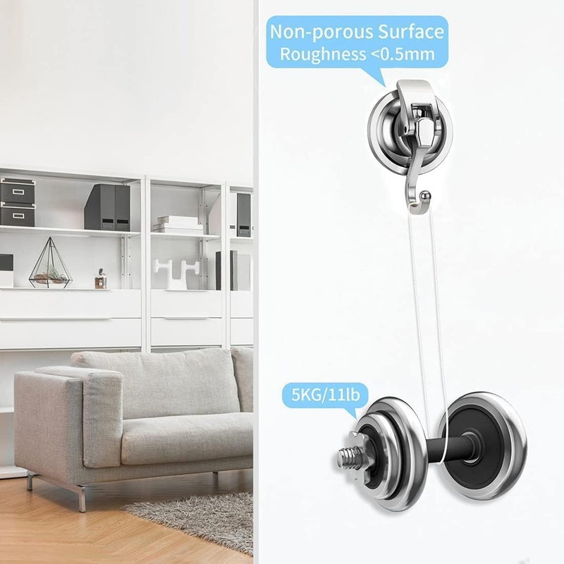 TESOT Suction Cup Shower Shelf, Shower Caddy Soap Dish with Hooks for Sponge, Rust Proof 304 Stainless Steel, Silver - Image 4