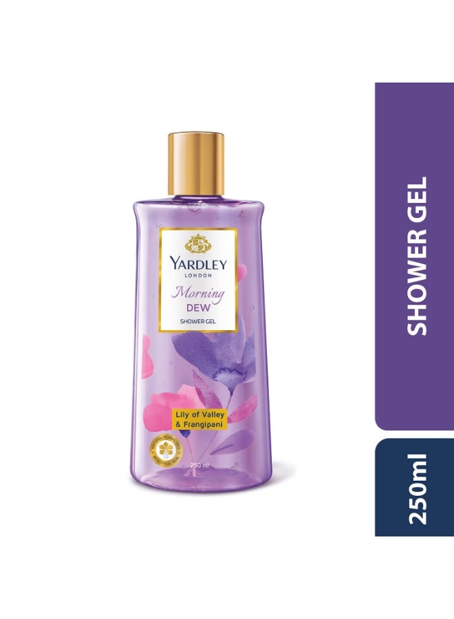 Yardley London| Shower Gel| Morning Dew| With Natural Oils Of Lily Of The Valley & Frangipani| No Parabens| No Silicones | 250ml - Image 2