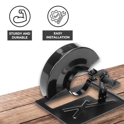 Inditrust Metal 4inch (100mm) Angle Grinder Guard Bracket Stand Holder Support Base Converter To Machine Woodworking Into Tile Cutting Angle Grinder Straight Cutter (1 PC) - Image 4