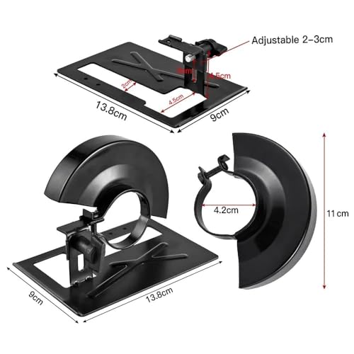 Inditrust Metal 4inch (100mm) Angle Grinder Guard Bracket Stand Holder Support Base Converter To Machine Woodworking Into Tile Cutting Angle Grinder Straight Cutter (1 PC) - Image 2