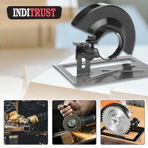 Inditrust Metal 4inch (100mm) Angle Grinder Guard Bracket Stand Holder Support Base Converter To Machine Woodworking Into Tile Cutting Angle Grinder Straight Cutter (1 PC) - Image 5