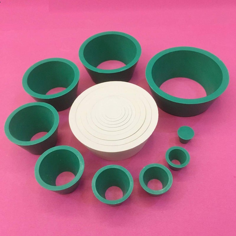 SUCOHANS 9 Count Filter Adapter Cones Set, Buchner Funnel Flask Adapter Set, Tapered Collar - Image 1