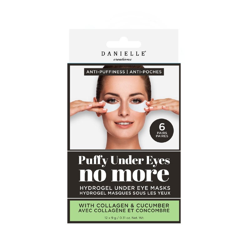 Danielle Puffiness No More Hydrogel Undereye Masks 6 Pairs Collagen  Cucumber 6 Count