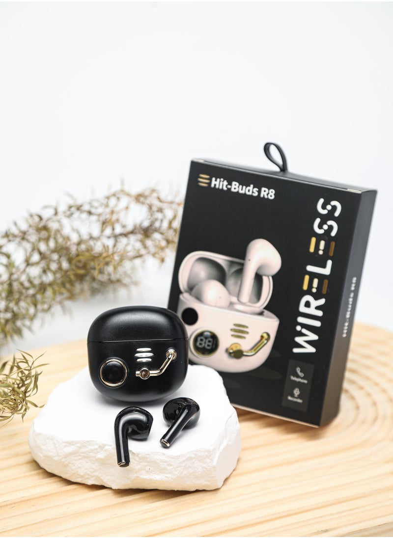 Generic - Retro Wireless Bluetooth Headset Semi-In-Ear High Sound Quality Black For IPhone And Android - Image 1
