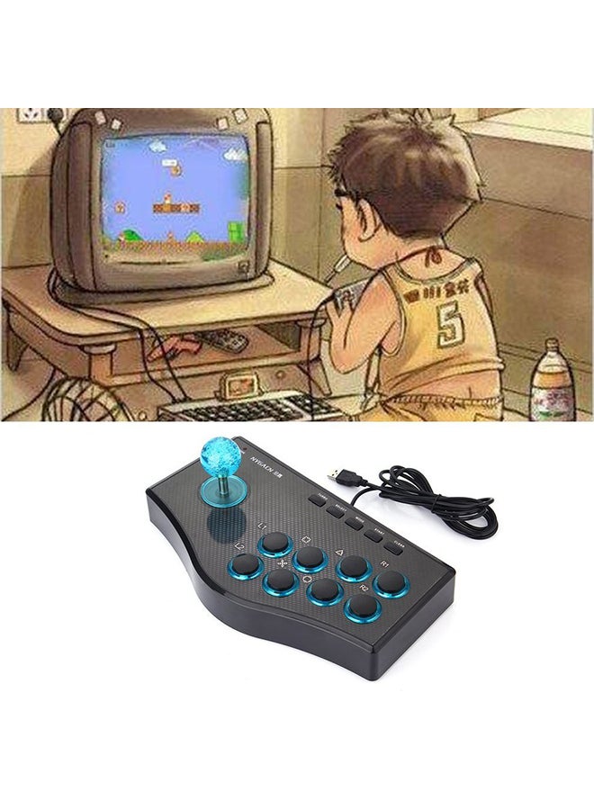 3 In 1 USB Wired Game Controller Arcade Fighting Joystick Stick Gaming Console - Image 5