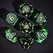 UDIXI 7Piece Green Glass DND Dice Set MultiFaceted DiamondCut Glass DD Dice for RPG Tabletop Games - Image 2