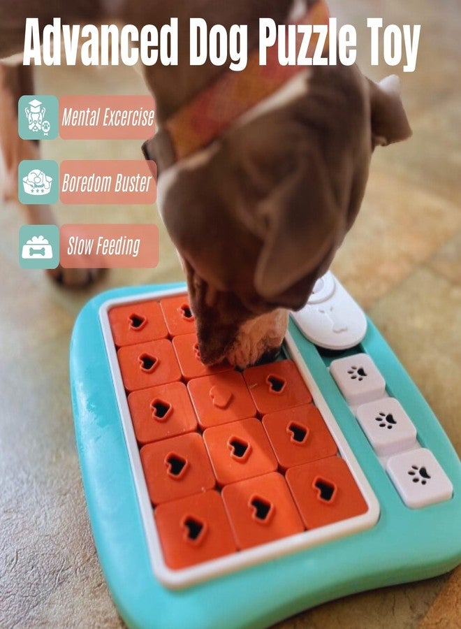 DUDULOVY Dog Puzzles for Smart Dogs,Level 3 Interactive Dog Treat Puzzle for Iq Training, Dog Puzzle Toy for Large Medium Small Dogs with Squeaky Dog Button Design - Image 2