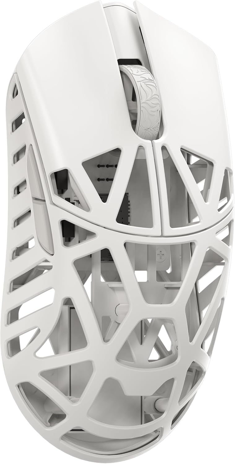 Beast X Mini Pro Ultra-Light 34g ماوس الألعاب المغنيسيوم ، PAW3950 مستشعر HS ، معدل استطلاع 8K ، 30000 DPI ، OM & TTC المفاتيح ، لوحات جانبية قابلة للتخصيص.  (أبيض الحليب (TTC مفتاح الشقوق الجانبية)) - Image 1