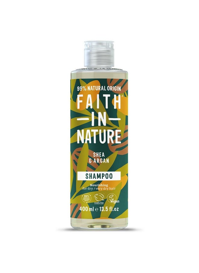 Faith in Nature Natural Shea & Argan Shampoo Nourishing Vegan & Cruelty Free Parabens And Sls Free For Normal To Dry Hair 400Ml  - Image 2