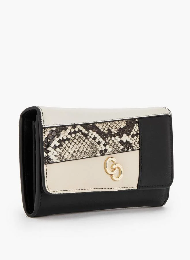 Celeste Panelled Wallet With Flap Closure