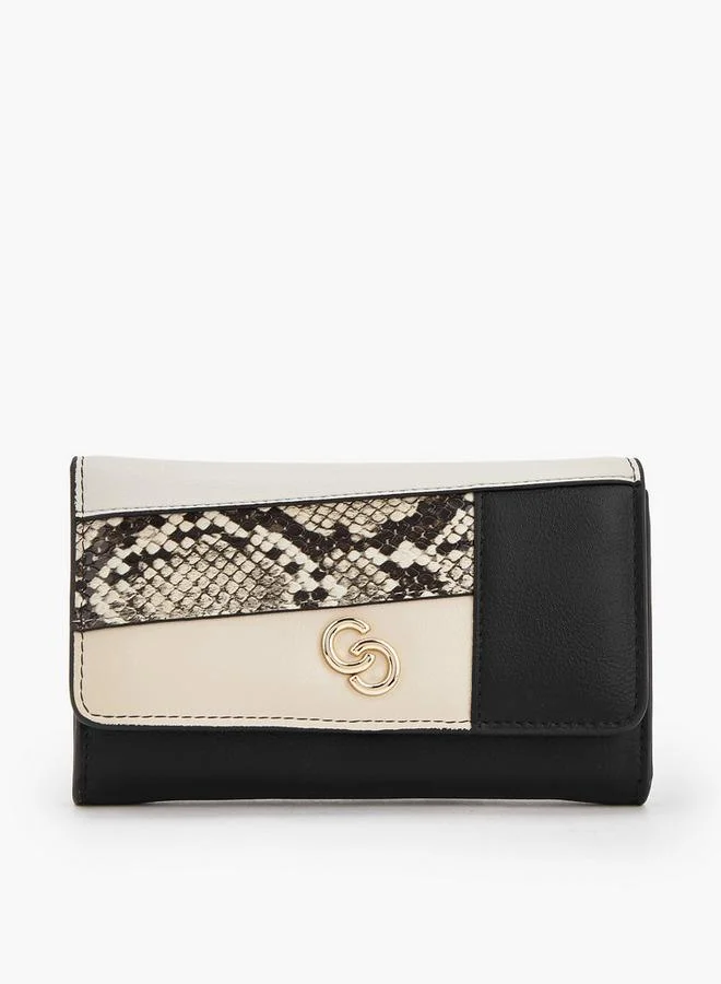 Celeste Panelled Wallet With Flap Closure