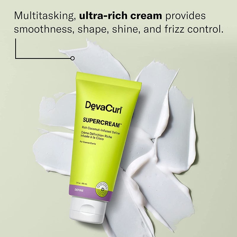 DevaCurl SuperCream Ultra-Rich Moisturizing Definer, 3 fl. Oz - Image 2