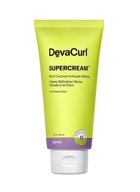 DevaCurl super cream rich coconut infused definer hydra definition blend multitasking styler 3 fl oz warm coconut