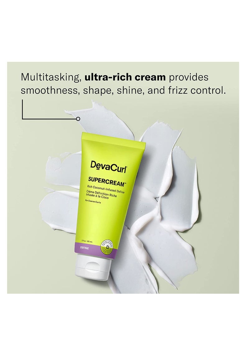 DevaCurl DevaCurl super cream rich coconut infused definer hydra definition blend multitasking styler 3 fl oz warm coconut  - Image 2