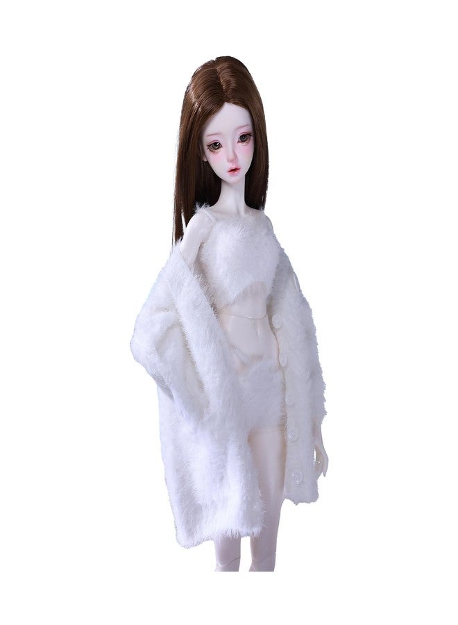 Oueneifs Doll Clothes Set for BJD, Resin Toy Accessories Cardigan+ Vest+ Pants (White, for 1/4 BJD) - Image 1