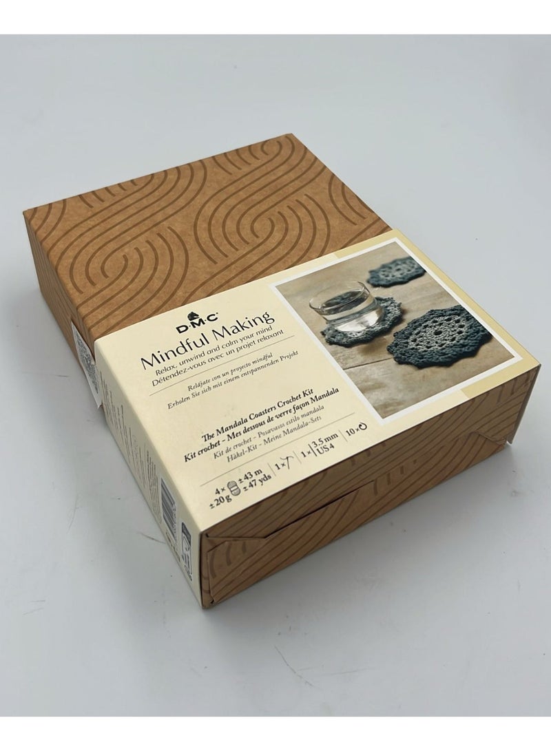 DMC Mindful Making The Mandala Coasters Crochet Kit - Image 1