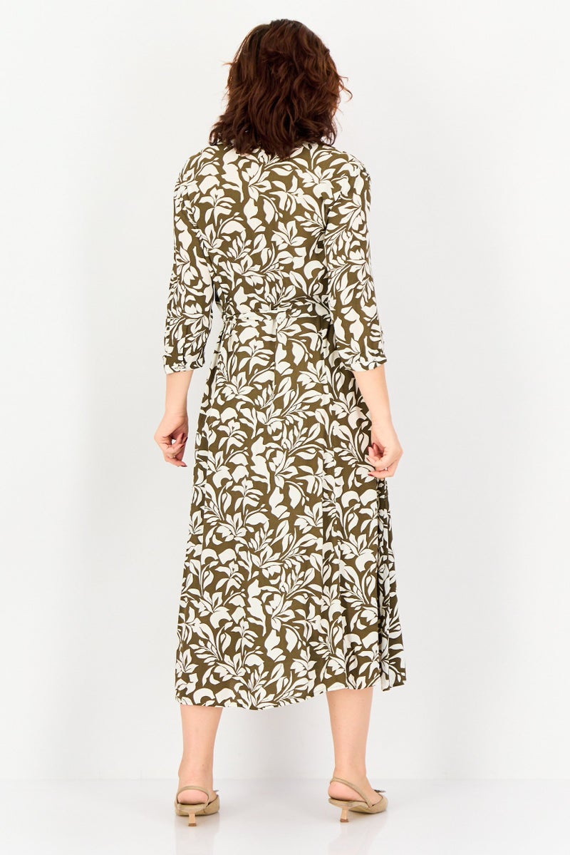 Tchibo فستان ميدي مزخرف بالورود للنساء، متعدد الألوان - Image 4