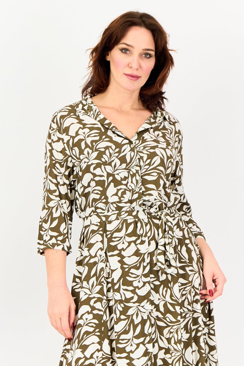 Tchibo فستان ميدي مزخرف بالورود للنساء، متعدد الألوان - Image 2