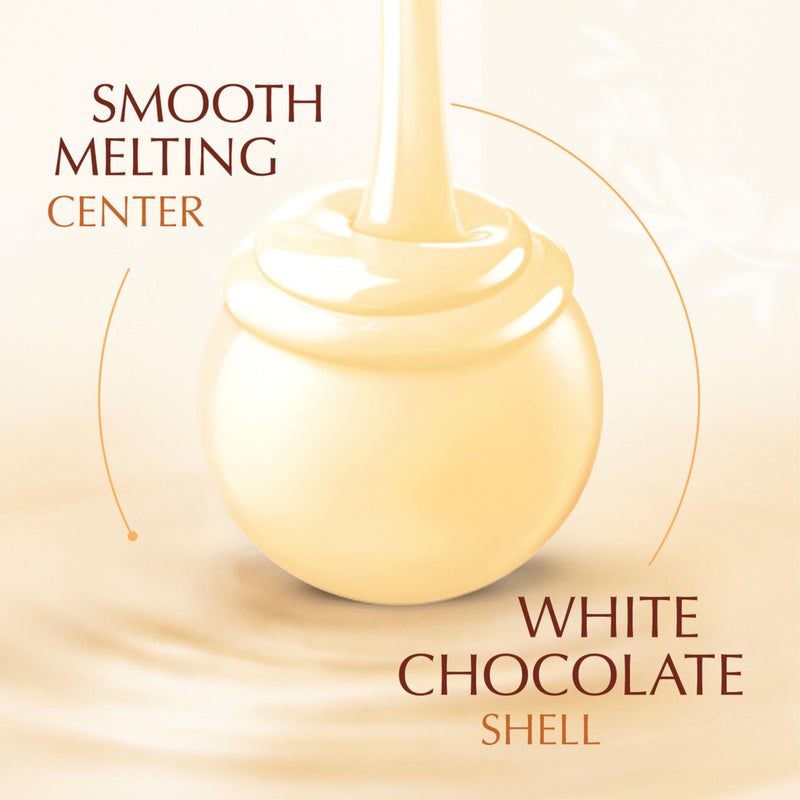 Lindt LINDOR White Chocolate Candy Truffles, White Chocolate Candy with Smooth, Melting Truffle Center, 25.4 oz., 60 Count - Image 3