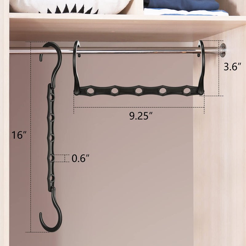AMKUFO 12 Pack-Closet-Organizers-and-Storage, Hangers-Space-Saving-for-Closet-Organization, Clothes-Hanger-Space-Saver-for-College-Dorm-Room-Essentials, Small-Apartment-Storage - Image 4