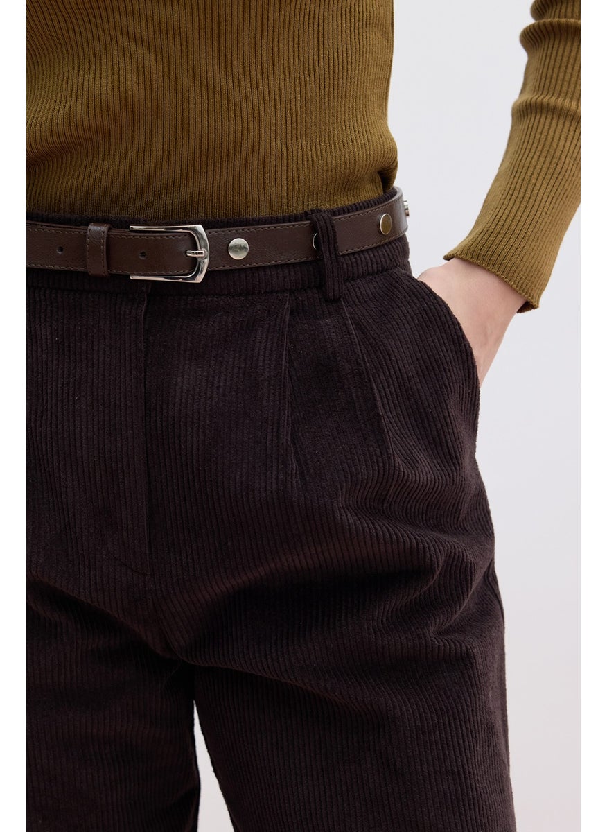 Manuka Corduroy Straight Fit Trousers Bitter Coffee  - Image 4