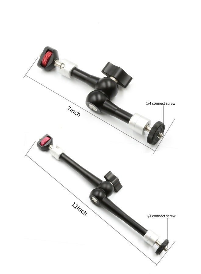 Generic Double Ball Head Universal Bracket SLR Camera Monitor Magic Handle Strange Hand Hot Boot Bracket Pea Clip Strange Hand-Color:11inch Magic Hand 8870 - Image 1