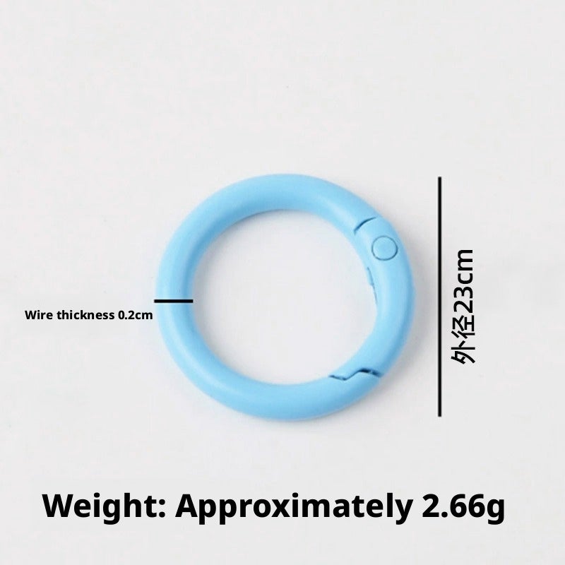 23mm Colorful Baked Enamel Spring Ring Keychain Phone Strap Connector - Image 4