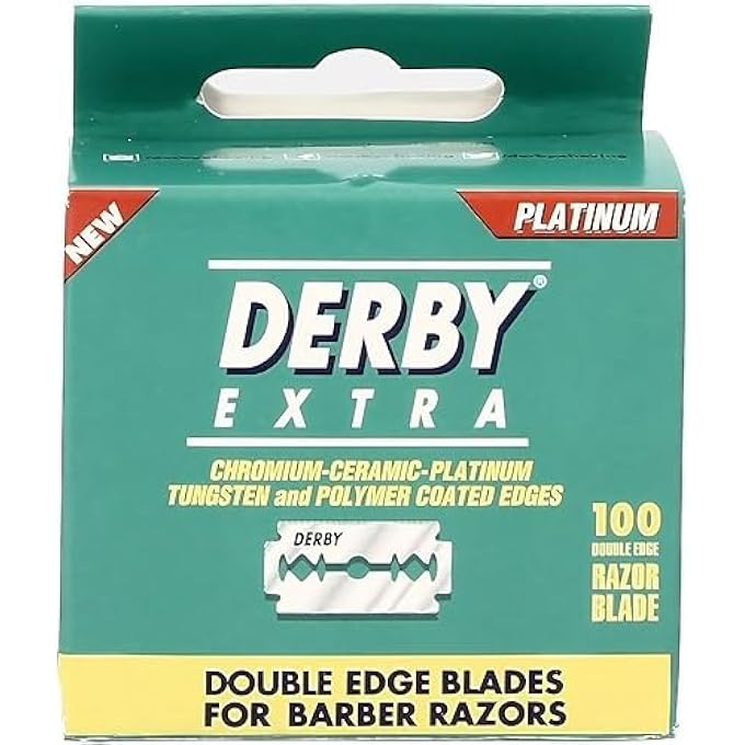 Derby Extra Double Edge Safety Razor Blades Silver 100 Count Pack of 1Package May Vary - Image 2