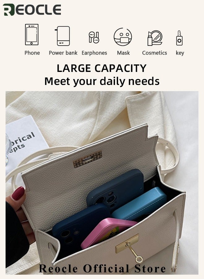 REOCLE Womens Handbags Crossbody Bags Top Handle Satchel with Detachable Strap Luxury Tote Work Bag PU Fashion Designer Handbags Purses - Image 4