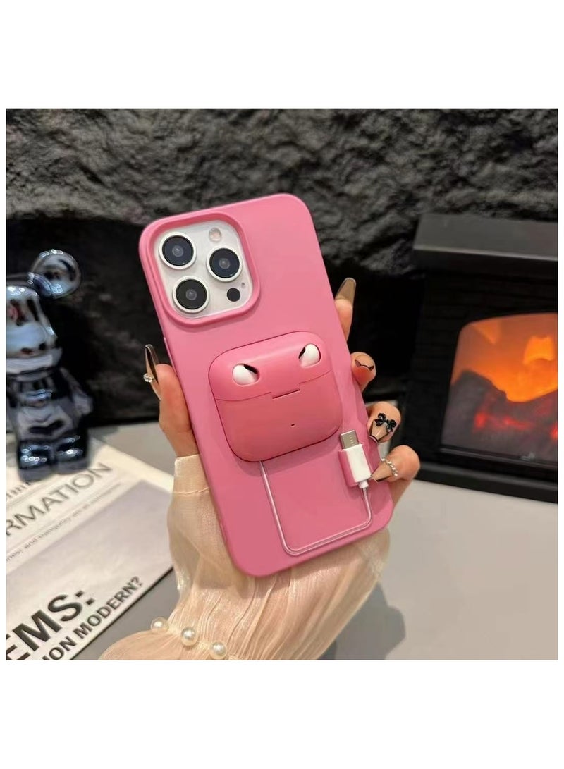 بلو فاير جراب مدمج 2 في 1 لهاتف iPhone 16 Pro Max مع مساحة تخزين لسماعات AirPods 3/4 – غطاء واقٍ من السيليكون و TPU مقاوم للماء والصدمات مع دعم الشحن اللاسلكي، تصميم نحيف صديق للبيئة مضاد للخدوش، غطاء أنيق ومتين مع مكان مدمج للسماعات، إكسسوار متعدد الوظائف عصري لمستخدمي iPhone 16 Pro Max من Apple