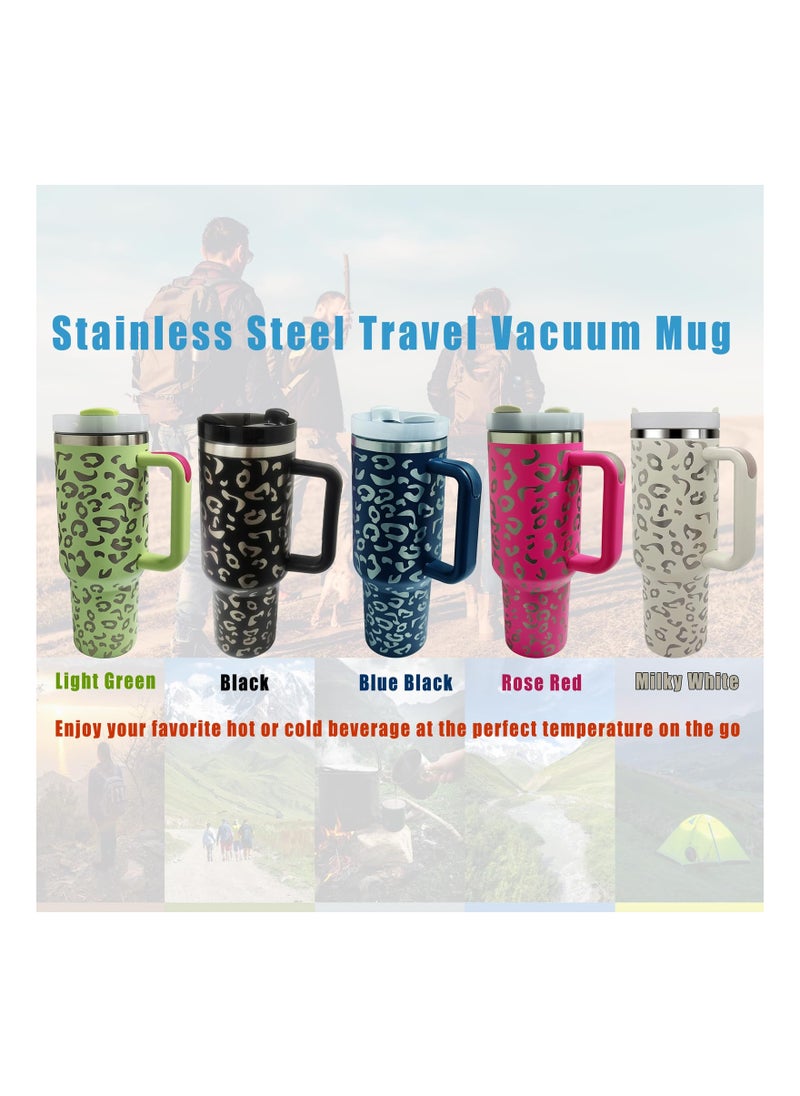 SYOSI - 40 oz Tumbler, with Handle and Straw Lid, Insulated Cup, Reusable Stainless Steel Water Bottle, Leak Proof Tumblers Mug Cups, Gifts for Women Men, Suitable for Outdoor Travel / Sport - Image 1