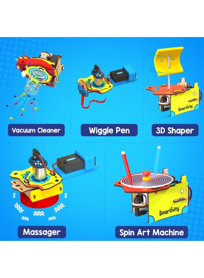 Smartivity 10-in-1 Motor-Powered Gadgets Kit for Kids Ages 6, 7, 8, 9, 10, 11, 12, 13, 14 Years Old | Build Cool Electronics Projects | Birthday Gifts for Boys & Girls | STEM Science Toy for Kids 6-14 - Image 4