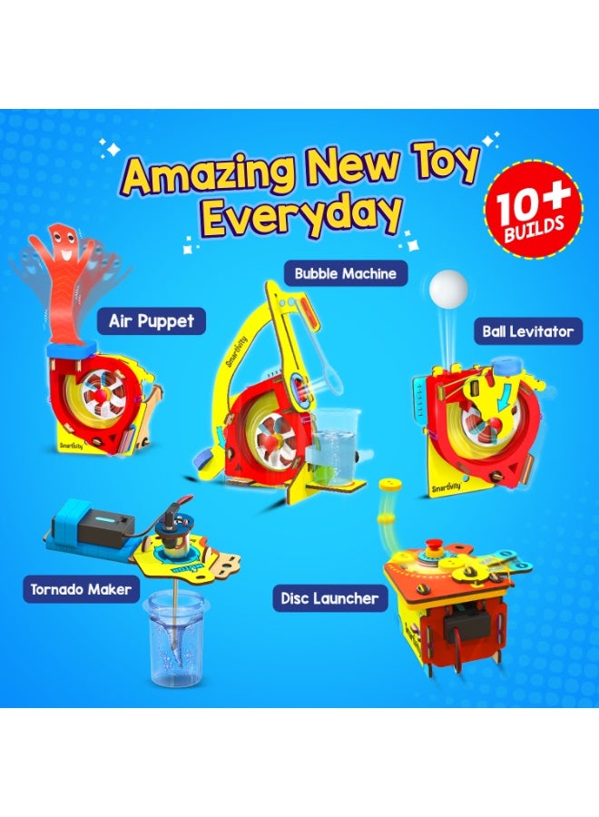 Smartivity 10-in-1 Motor-Powered Gadgets Kit for Kids Ages 6, 7, 8, 9, 10, 11, 12, 13, 14 Years Old | Build Cool Electronics Projects | Birthday Gifts for Boys & Girls | STEM Science Toy for Kids 6-14 - Image 3