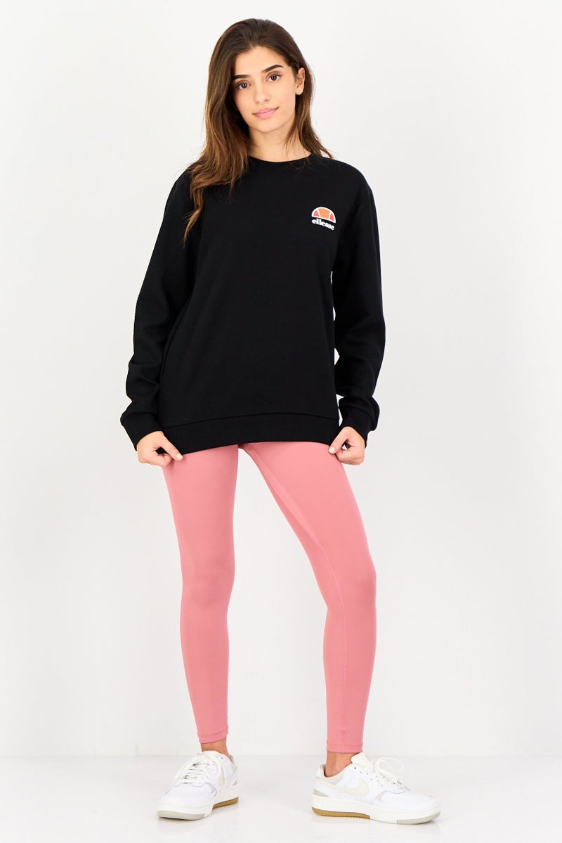 Ellesse سويت شيرت رياضي نسائي بأكمام طويلة مناسب في الهواء الطلق، أسود - Image 3