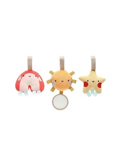 pearhead Star Sun And Rainbow Stroller Toys Plush Baby Travel Car Seat Toy Set Baby Hanging Toys Gender Neutral Baby Travel Accessories Set Of 3  - Image 2