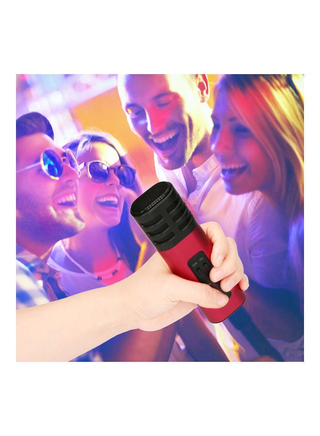 NIBEMINENT Mobile Karaoke Handheld Microphone I-7833R Rose Red - Image 3