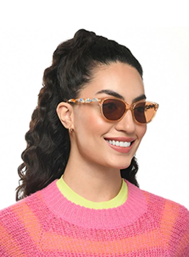 VINCENT CHASE Women's Full Rim Cat Eye In Bloom Branded Latest And Stylish Sunglasses Polarized And 100% UV Protected Women Medium VC S16663