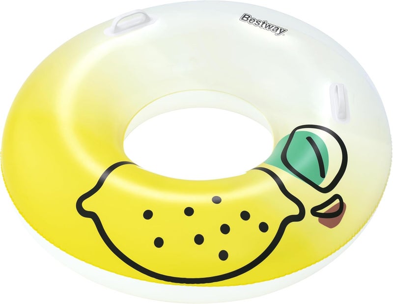 BestWay Fresh Squeezed Lemon Swim Tube – Inflatable Lemon Pool Float Ring for Summer Fun - Image 1