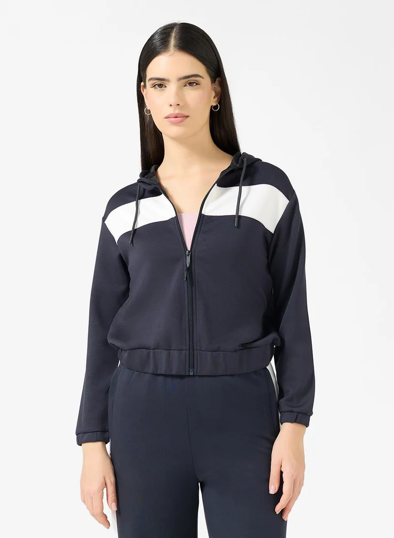 Sun and Sand Sports Black Women's Full-Zip Hoodie for Women | Best Price UAE