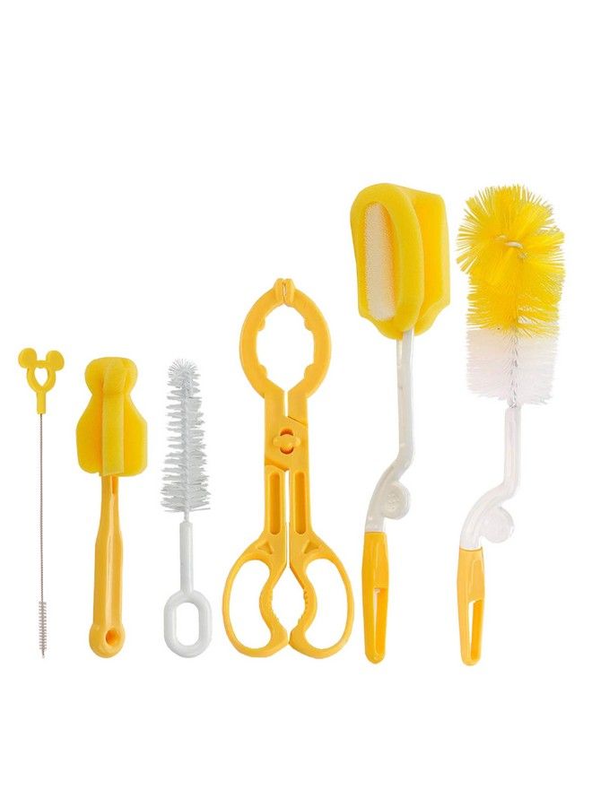 Adore Bottle Nipple And Straw Cleaning Kit Multi Color Feeding Bottle Cleaner Brush (Cleaning Brush Kit) (Ultimate 6 In 1) - Image 1