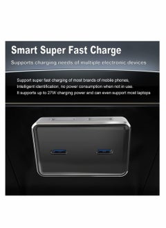 Y&D Compatible with Tesla Model 3/Y Usb Hub, 4 in 1 Ports Docking Station, Center Console Charger Adapter PD Fast USB Spiliter Fit for 3 Y Accessories  - Image 5