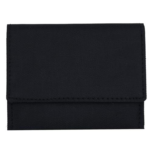 Asraw Flip Top Card and Cash Unisex Wallet | Nylon Material | Holds up to 8 Credit/Debit/ATM Cards | Slim & Easy to Fit | Handcrafted Money Purse (Black) - Image 5