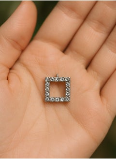 Dar Women's Square Stud Earrings – Set of 2 – Elegant Rhinestone Design  - Image 2