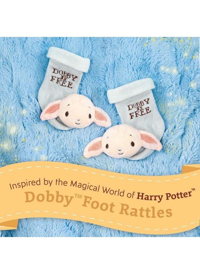 Kids Preferred - Harry Potter Dobby Baby Infant Rattle Socks With Dobby Plush Rattle And Dobby Is Free - Soft Baby Sock Feet Rattles Encourage Leaning Development Newborn To 9 Months - Image 1