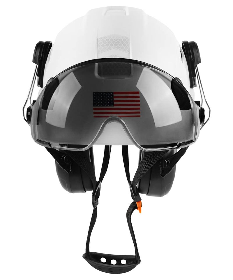 GREEN DEVIL Safety Helmet Hard Hat with Visor and Ear Protection Adjustable Lightweight Vented ABS Work Helmet for Men and Women 6-Point Suspension ANSI Z89.1 Approved Ideal for Industrial & Construction - Image 5
