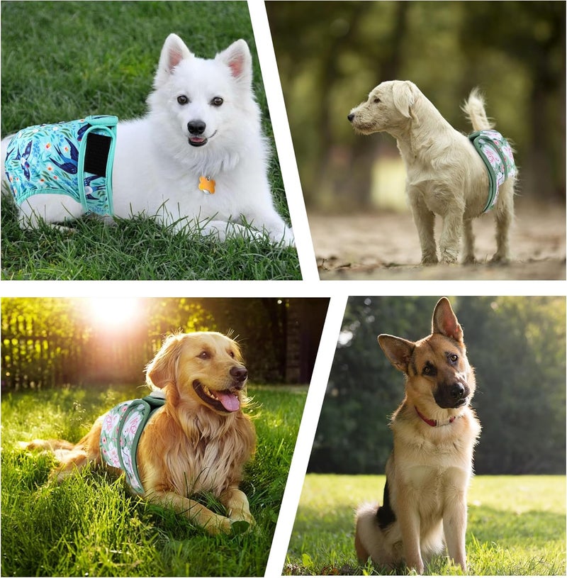 ZINGTERRA 3Pack Dog Diapers Female,Washable Diaper for Doggie,Highly Absorbent Reusable Dog Diaper,Adjustable Leakproof Puppy Girl Dog Diapers for Heat,Incontinence,Period Doggy Nappies - Image 3
