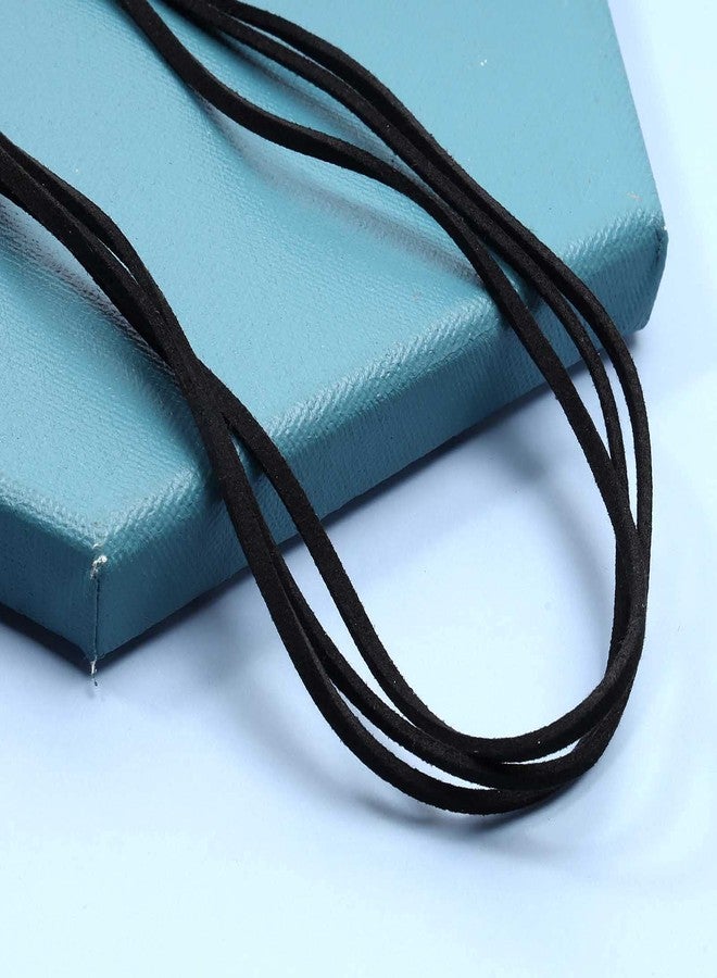 Yheakne Boho Layered Leather Choker Necklace Black Suede Choker Necklace Short Velvet Necklaces Vintage Punk Necklace Jewelry for Women - Image 5