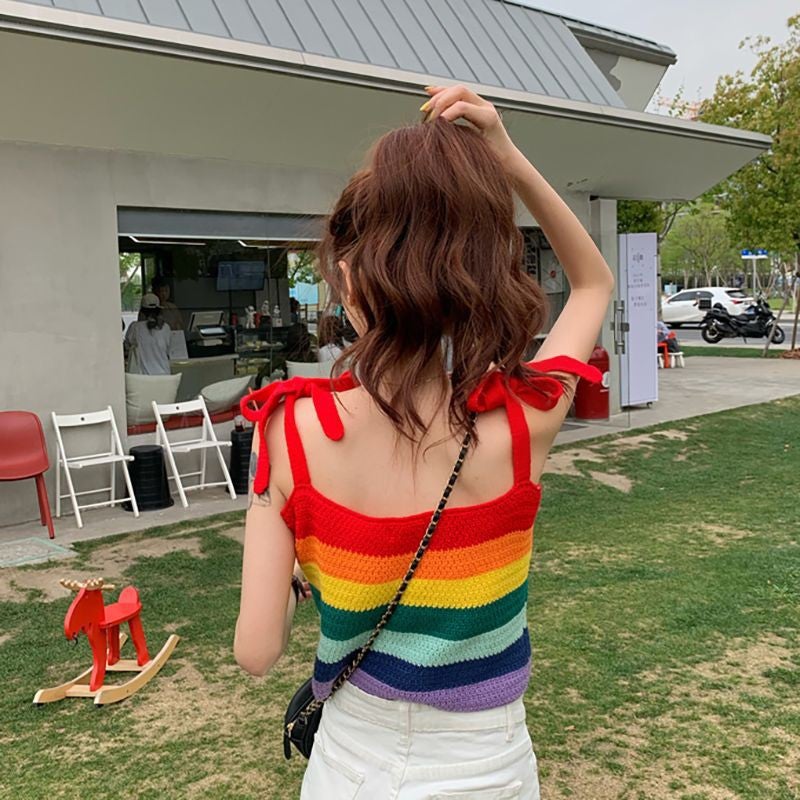 Rainbow Striped Camisole Top - Image 1
