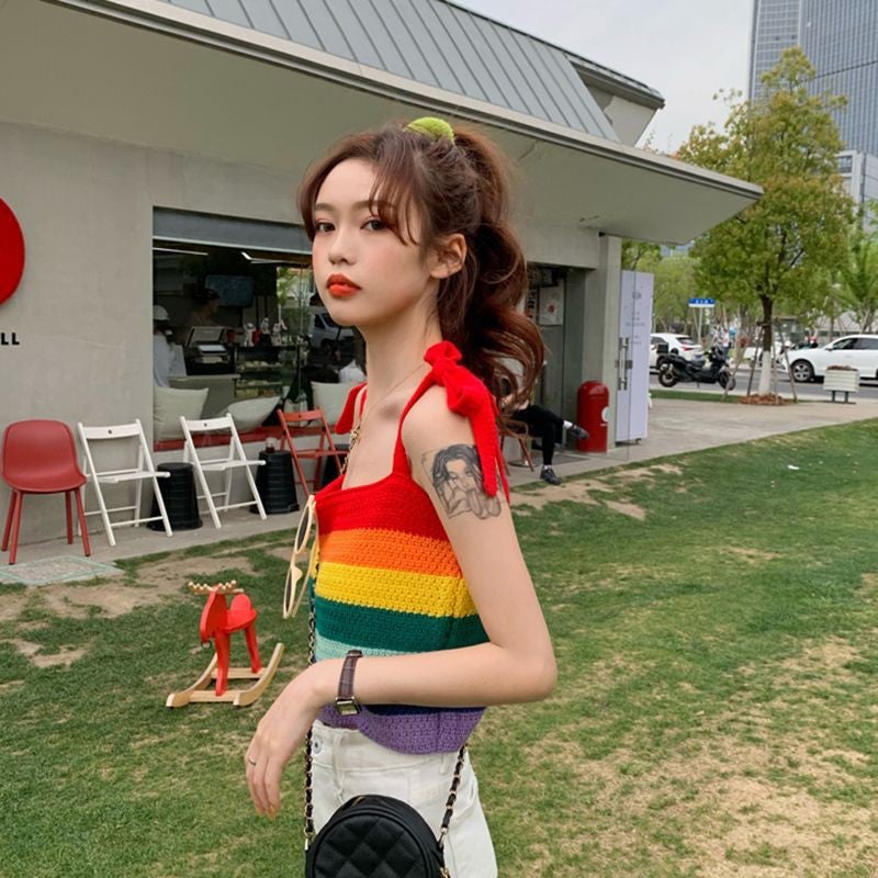 Rainbow Striped Camisole Top - Image 3