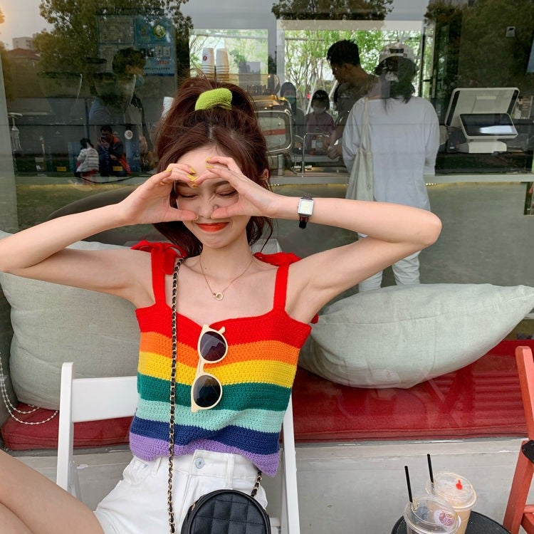 Rainbow Striped Camisole Top - Image 2